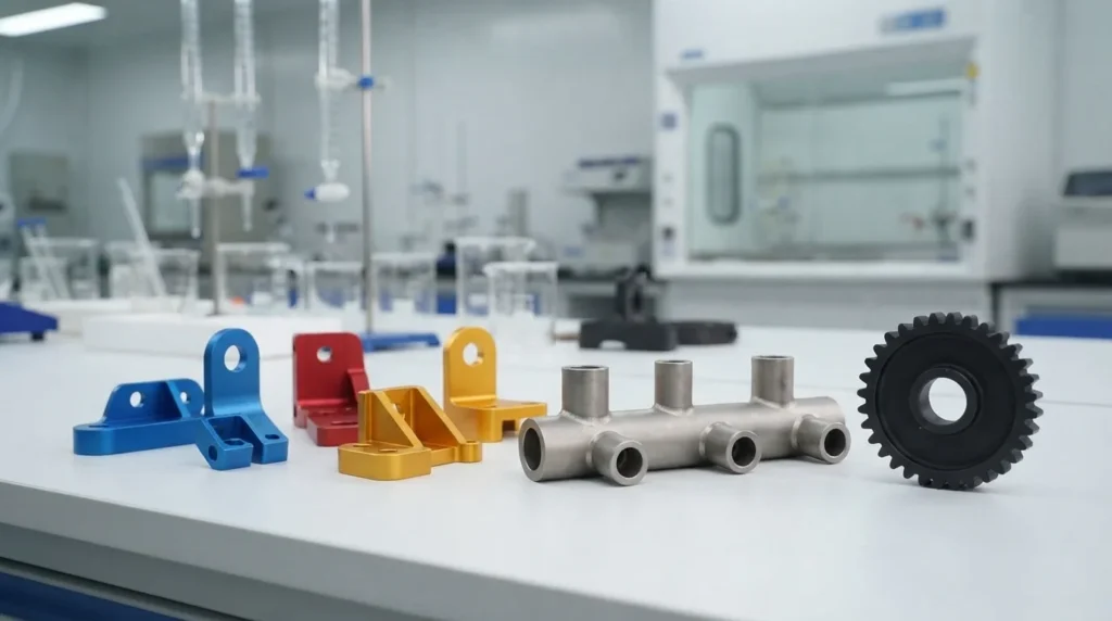 Chemical finish samples