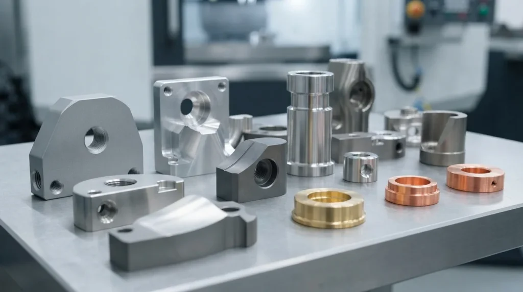 Machined metal samples