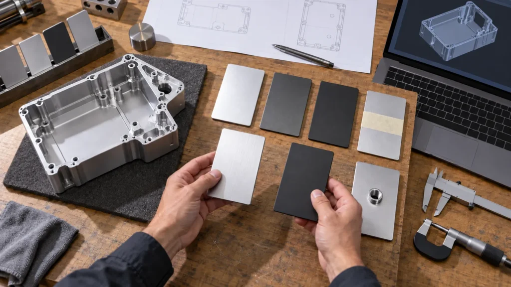 Aluminum finish decision samples