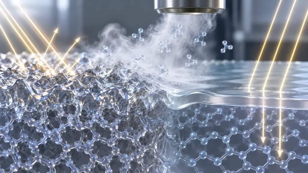 Polymer surface reflow visualization