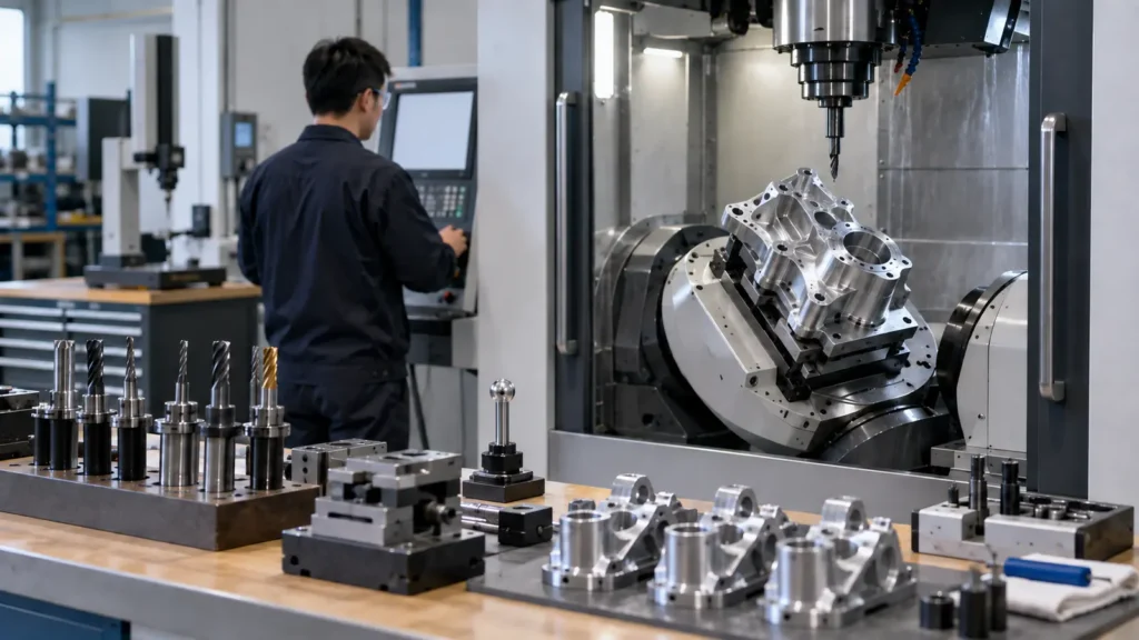 Complex CNC fixture setup