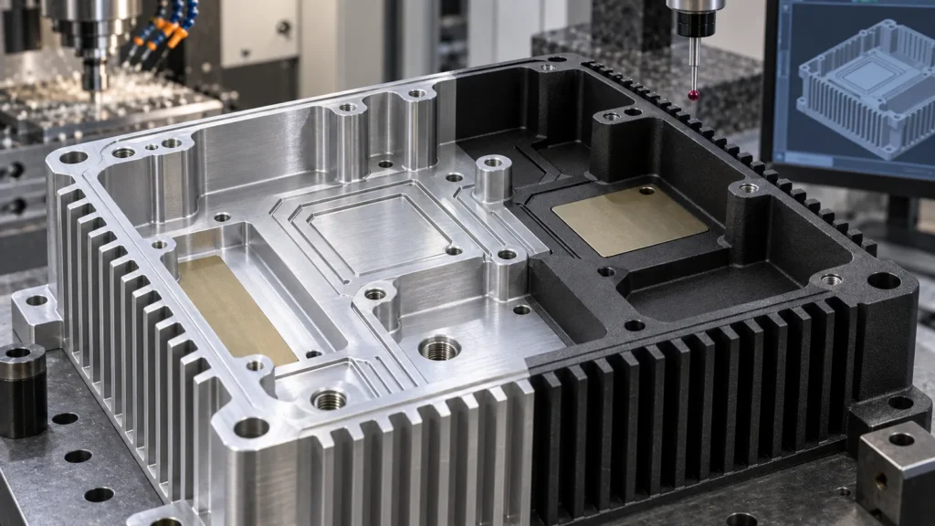 Complex coated aluminum geometry
