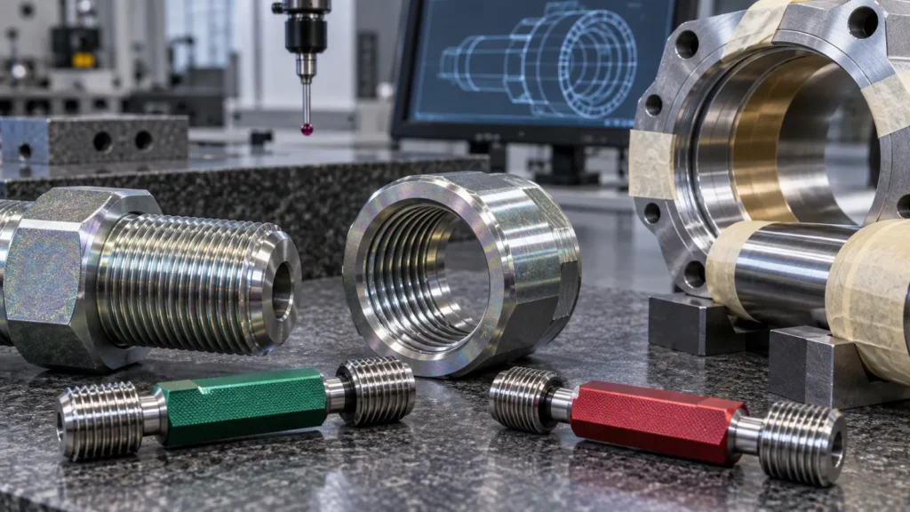 Plated thread fit inspection