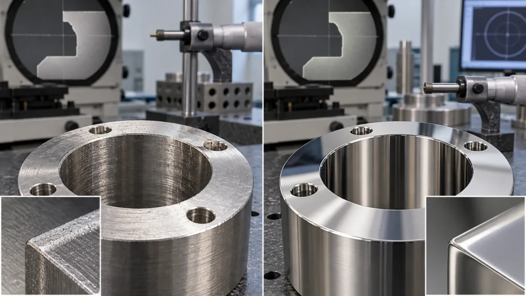 Electropolished precision feature inspection