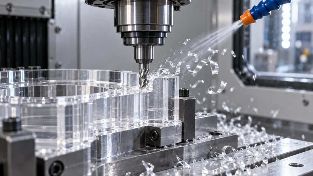 Sharp tool machining plastic