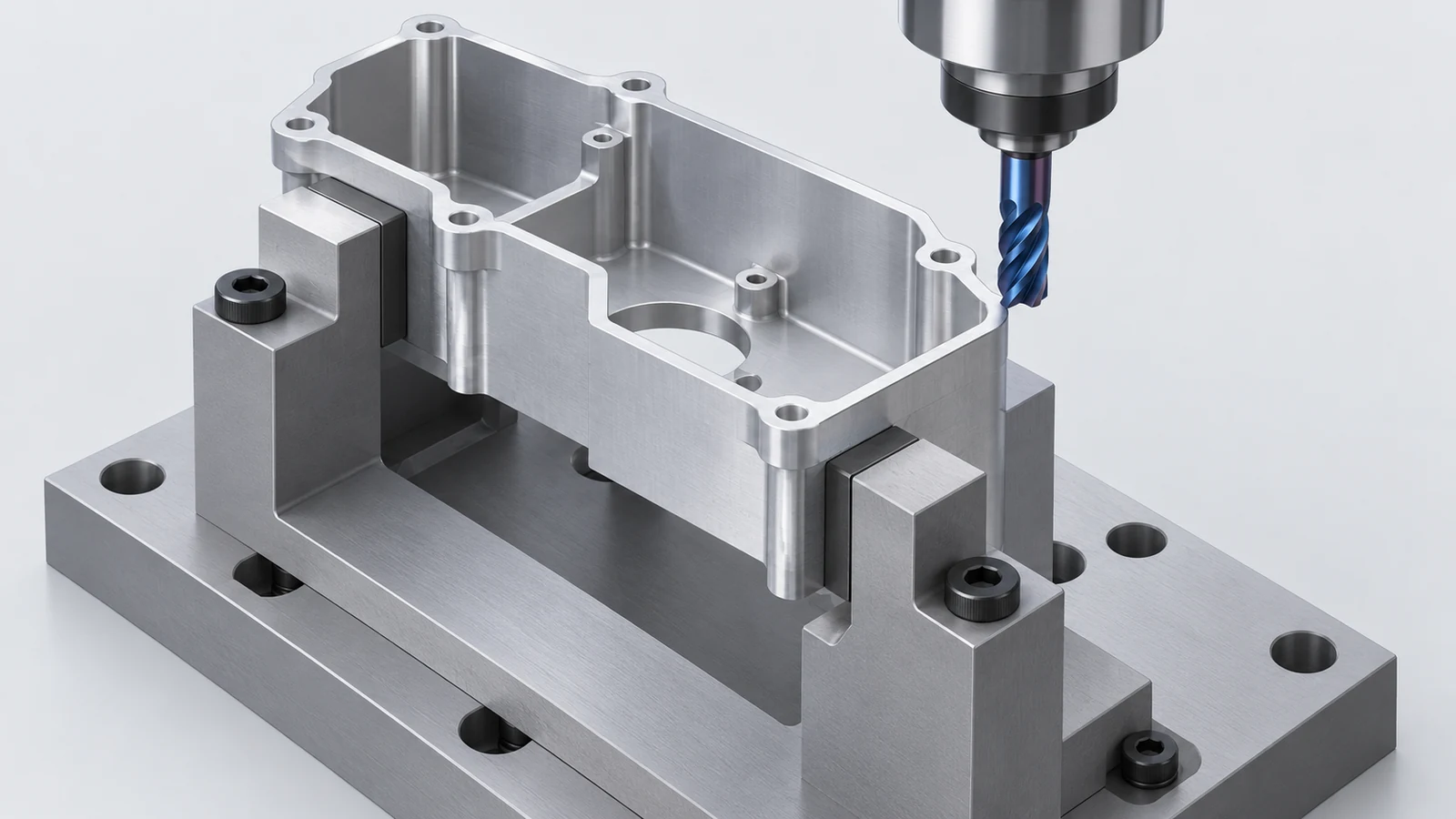 Milled thin wall held securely