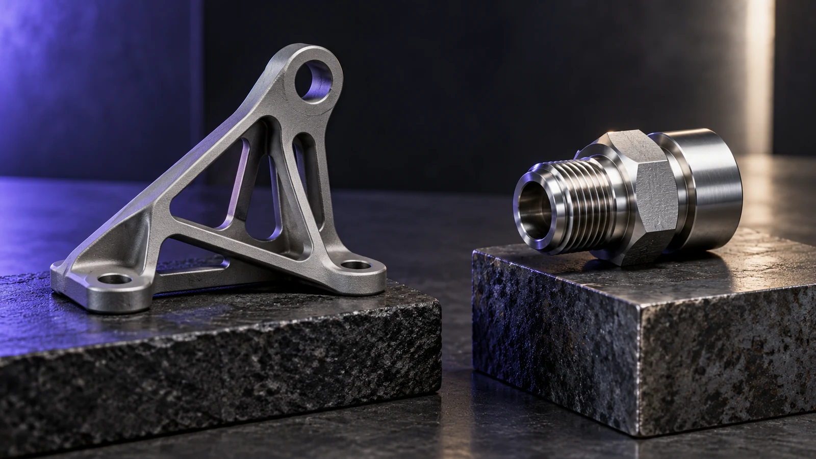 Titanium stainless machined components