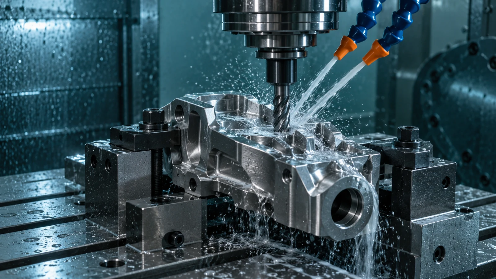 Machining titanium under controlled conditions