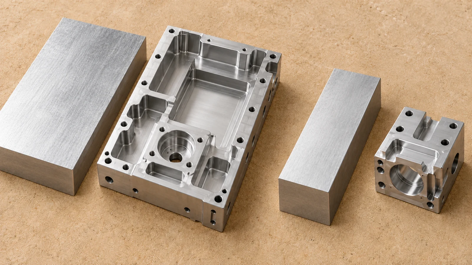 Aluminum plate stock and machined component