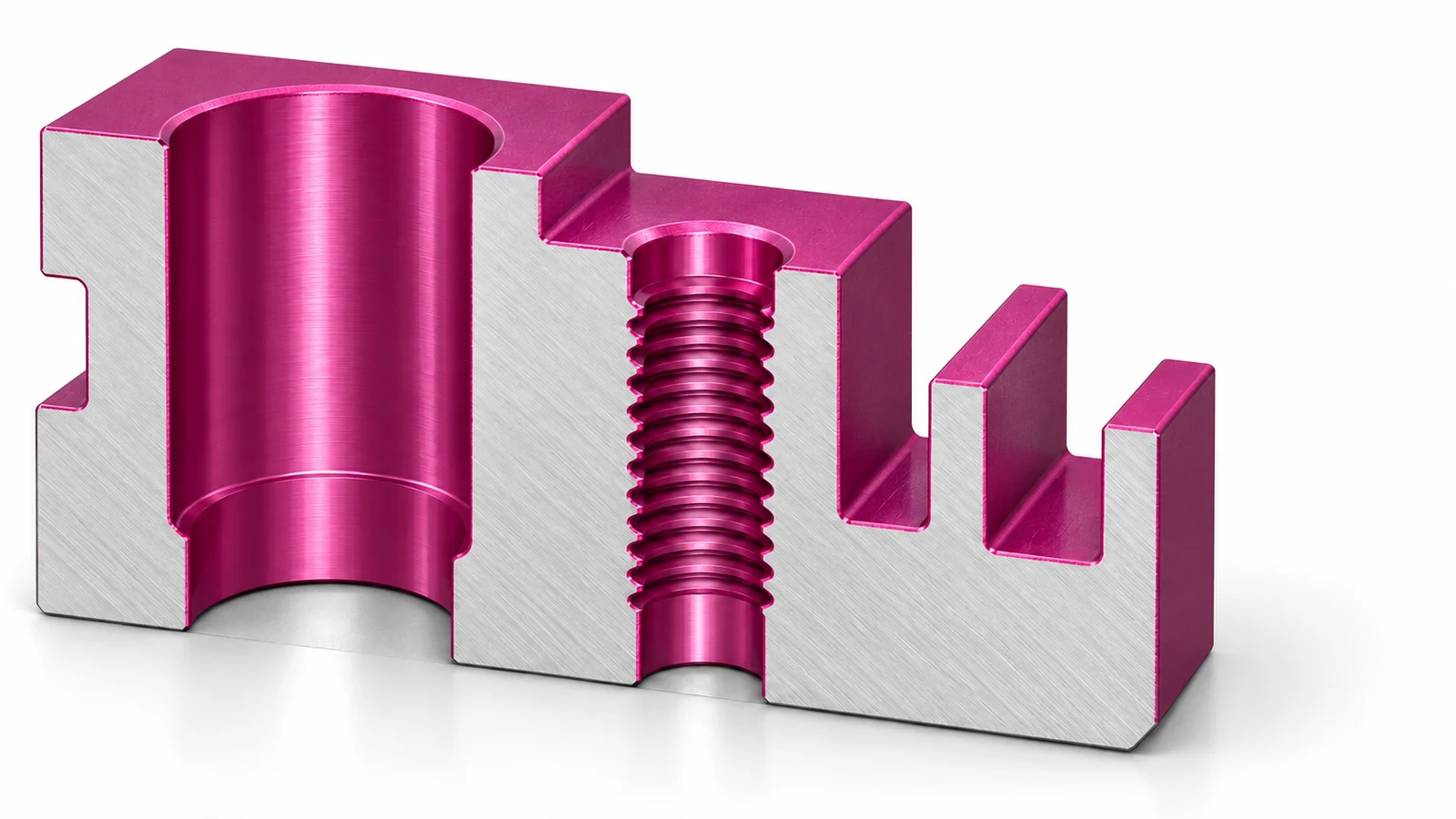 Anodized bore and mating surface cross section