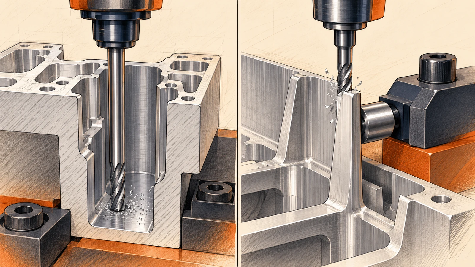 Pocket and wall machining