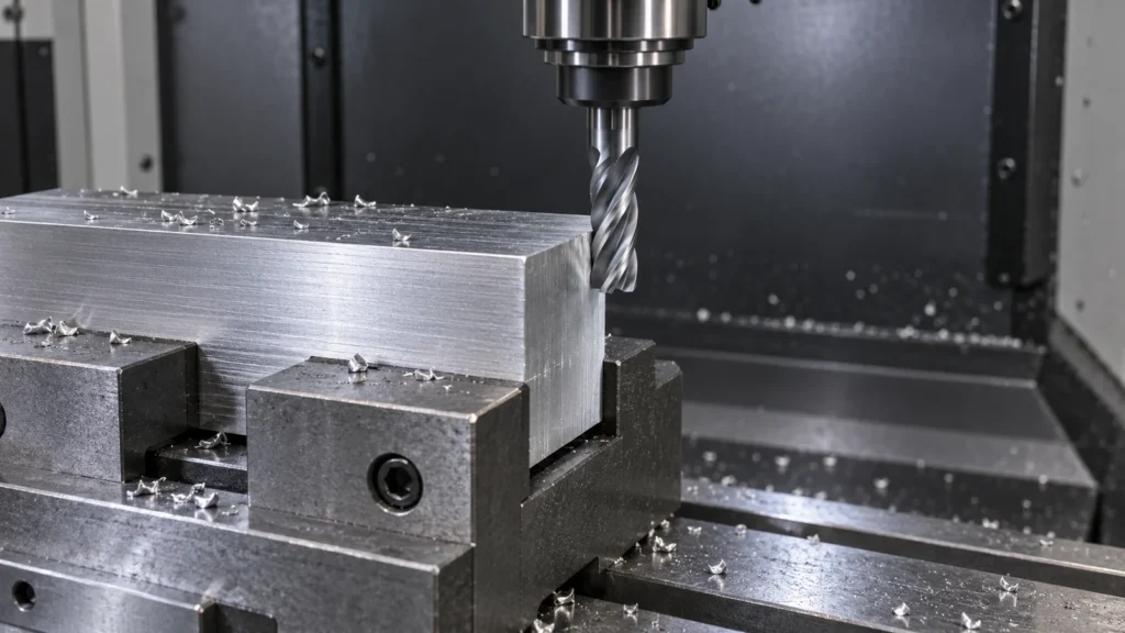 Cutter access around secured workpiece