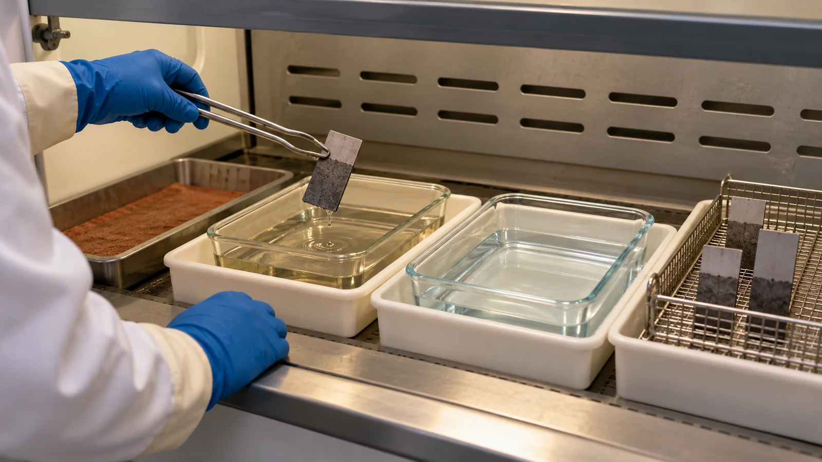Controlled etch inspection laboratory setup