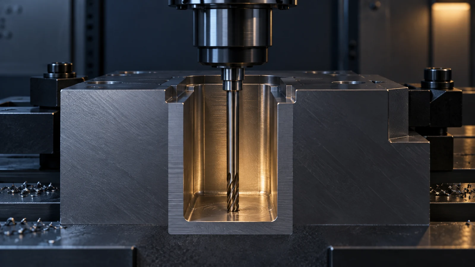 Deep pocket milling holder clearance