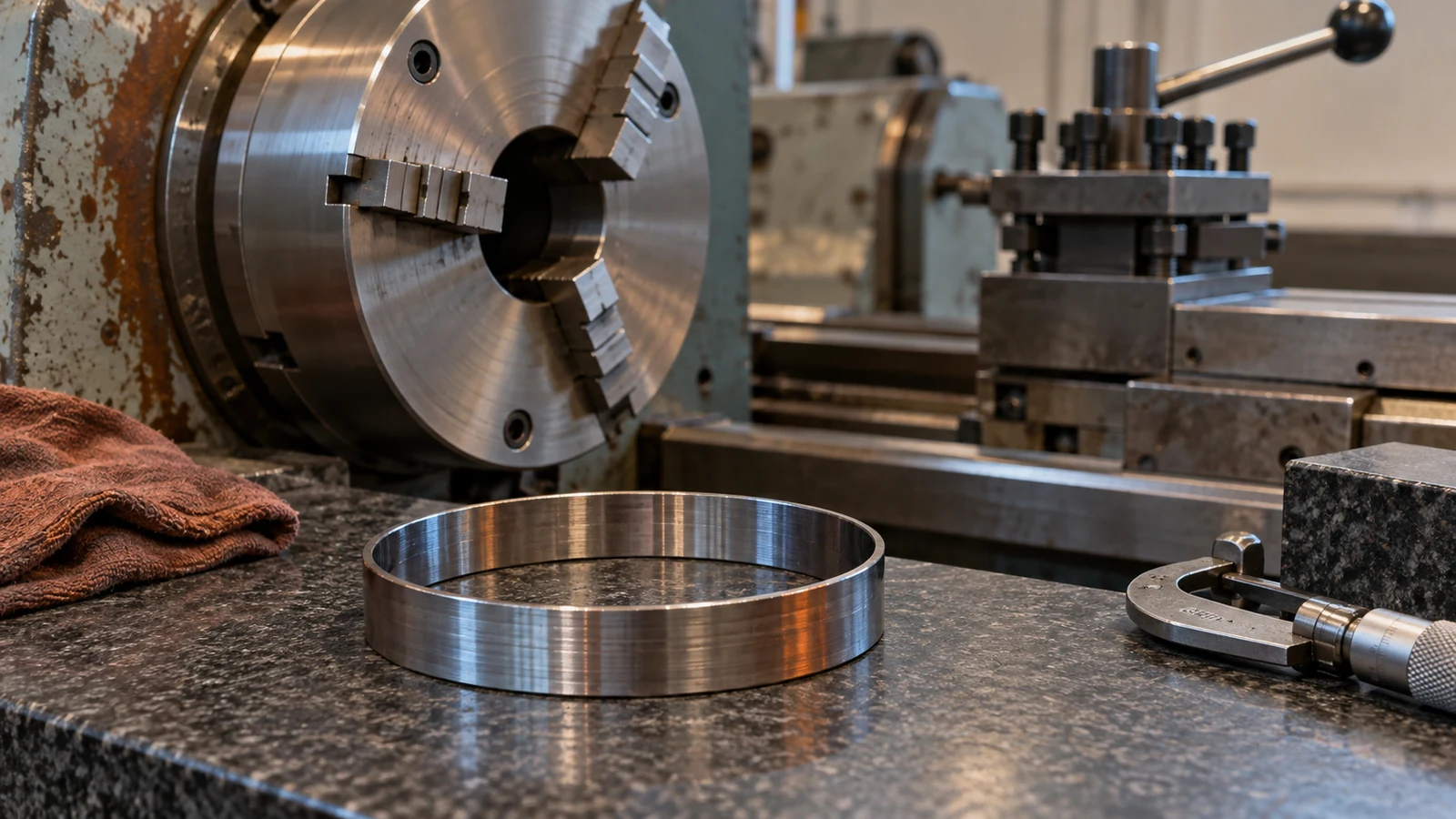 Thin ring released from chuck