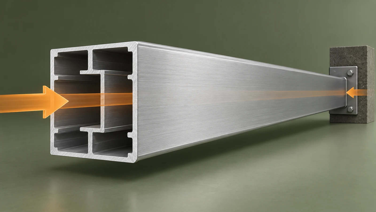 Extruded aluminum profile load orientation