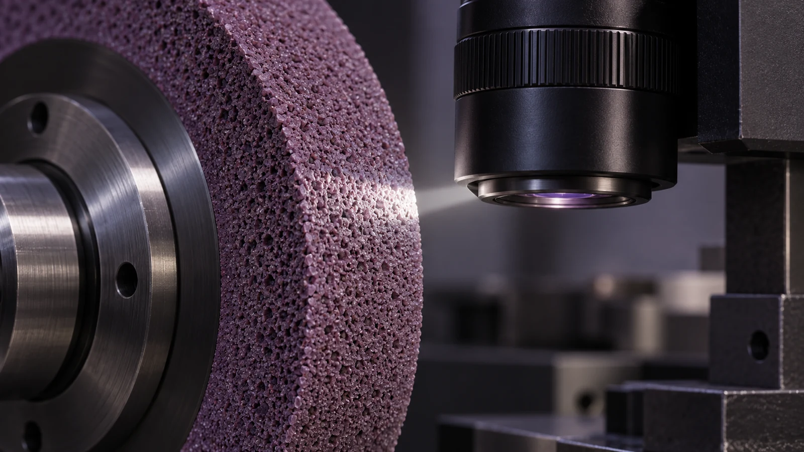 Grinding wheel condition measurement setup