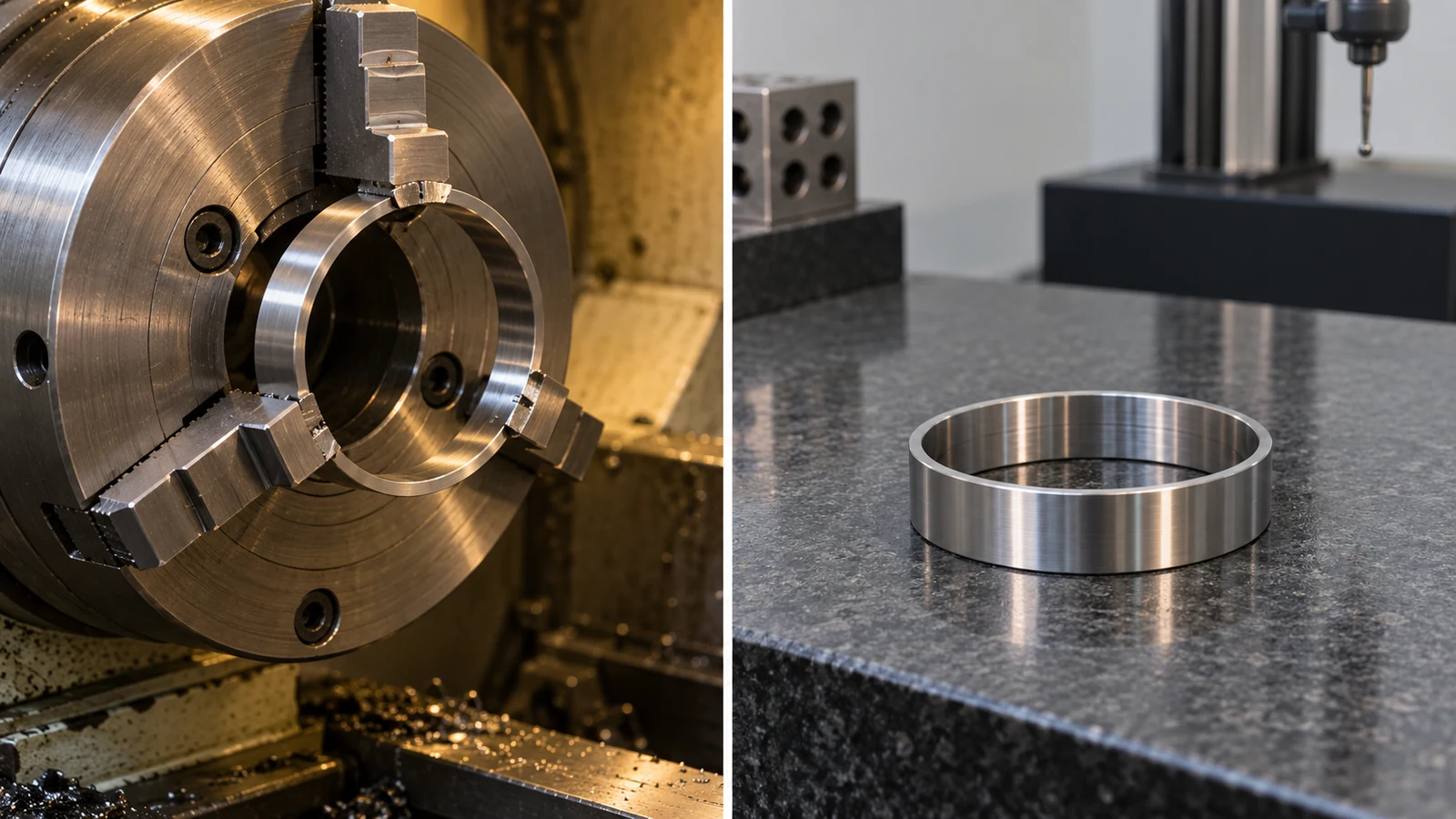Ring clamped versus free state