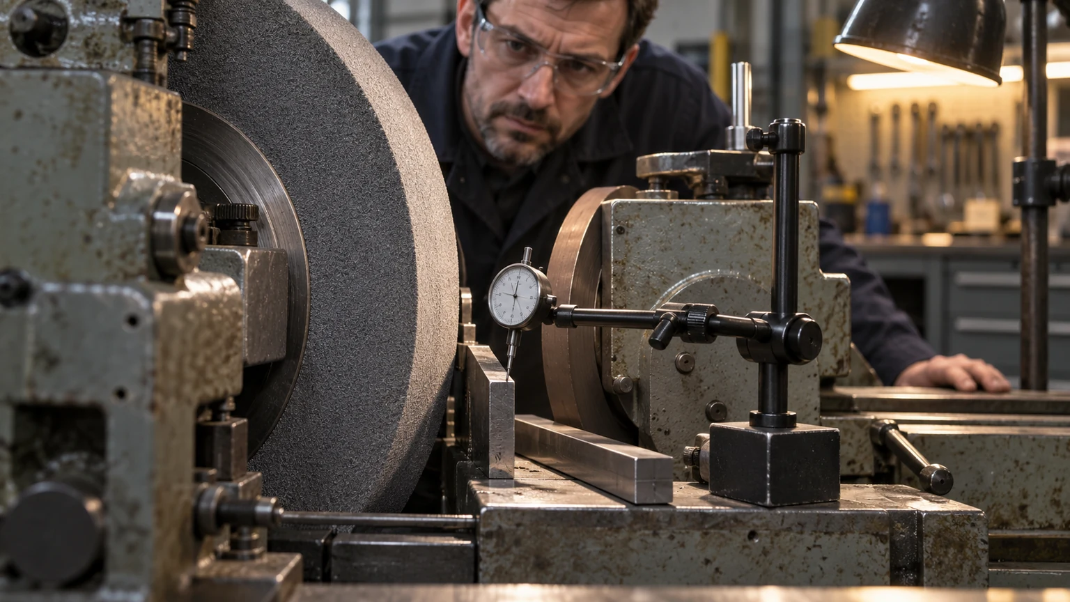 Grinding wheel guide and blade