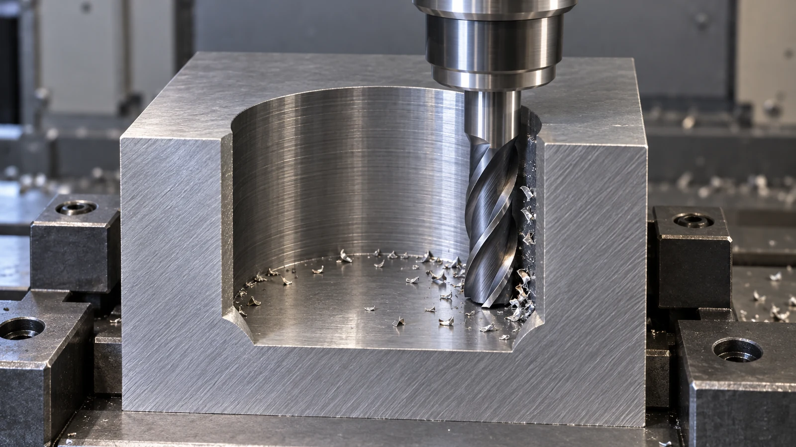 Offset end mill inside bore