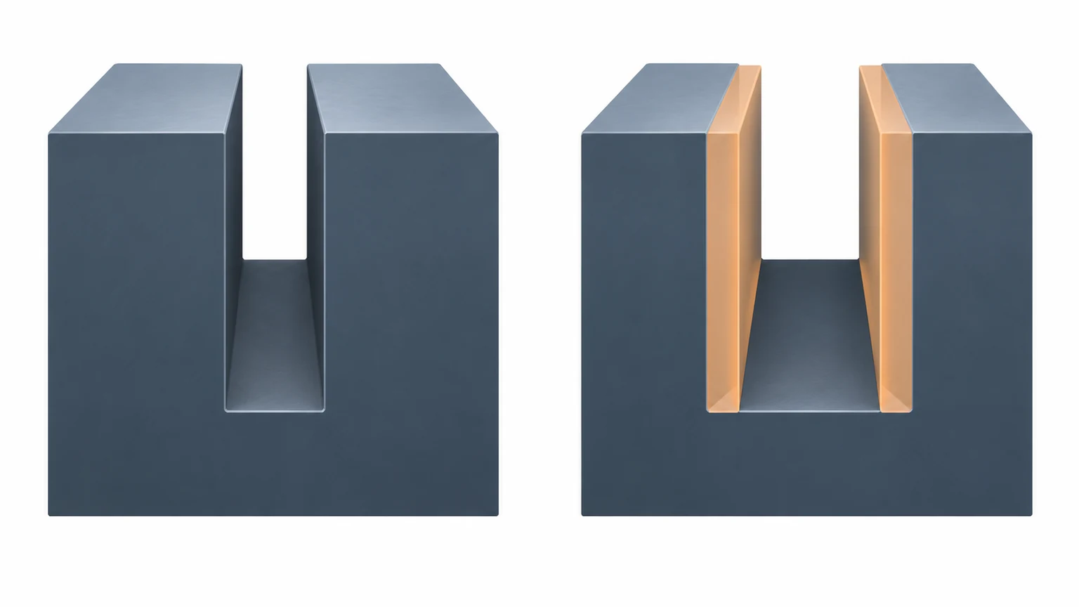 Surface removal widens machined slot