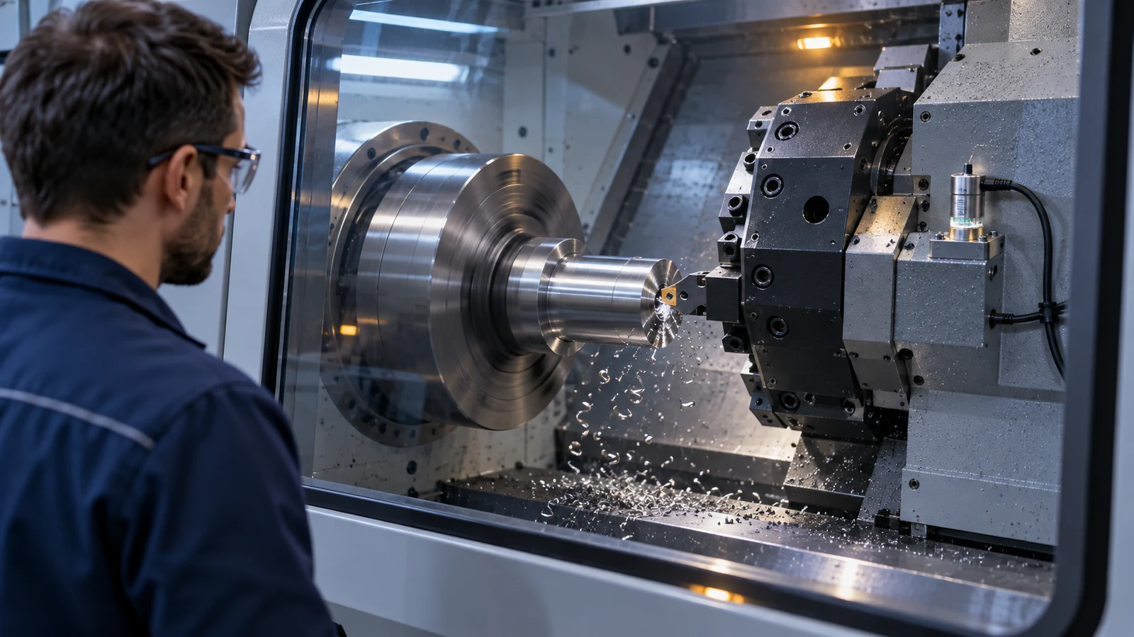 lathe vibration test setup