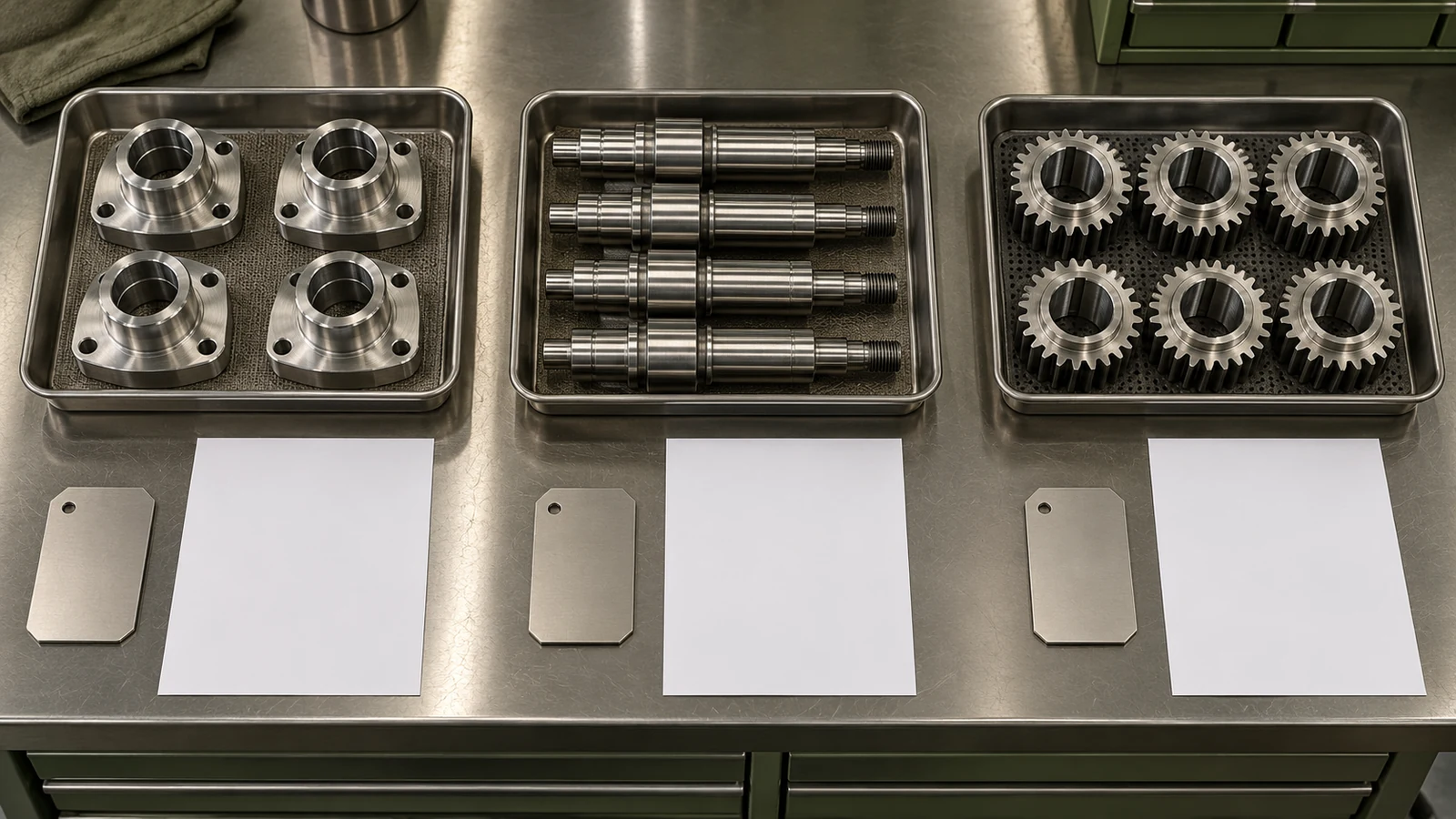 Material lot traceability for CNC parts