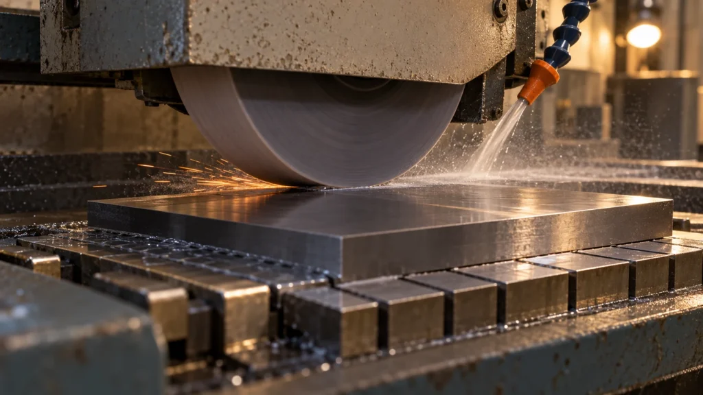 Surface grinding flat steel