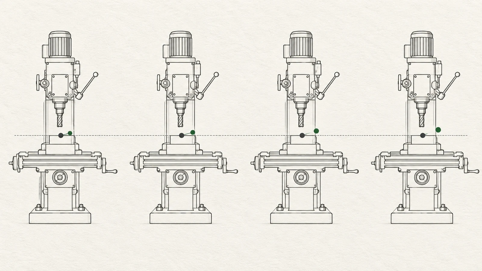 thermal drift over machining time