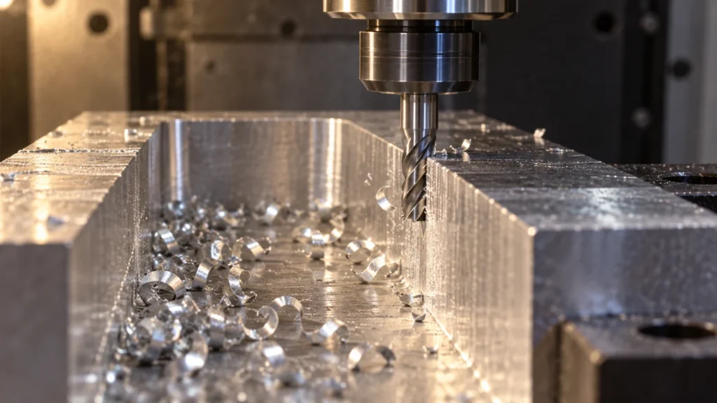 Milling chips reveal stable engagement