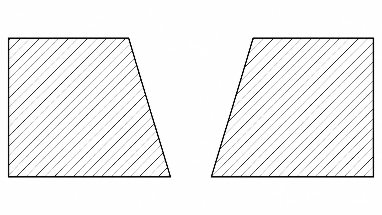 Tapered EDM profile shown in section view